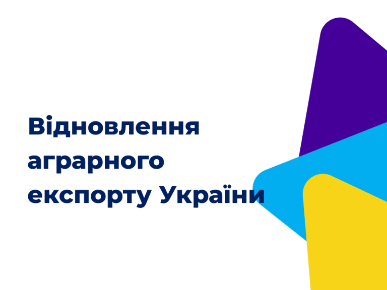 Відновлення та адаптація експортної інфраструктури України для аграрної продукції