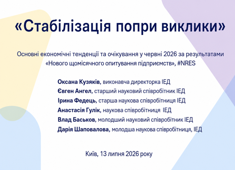 Нове щомісячне опитування підприємств №50, червень 2026 (скорочено)